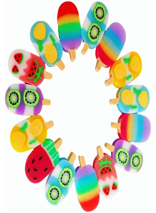 Jsehchya 24PCS Cute Fun ice Cream Erasers for Kids Bulk,Back to School Party Gifts (Ice-Cream, Big) - Image 1